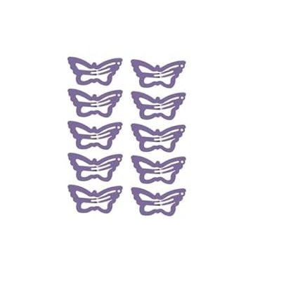 10-Pack Butterfly Hair Clips Non-Slip Snap Barrettes for Girls, Women, Toddlers - 1.2 Inch (purple A)