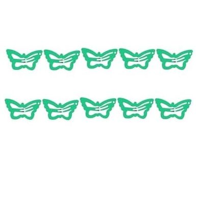 10-Pack Butterfly Hair Clips Non-Slip Snap Barrettes for Girls, Women, Toddlers - 1.2 Inch (green)