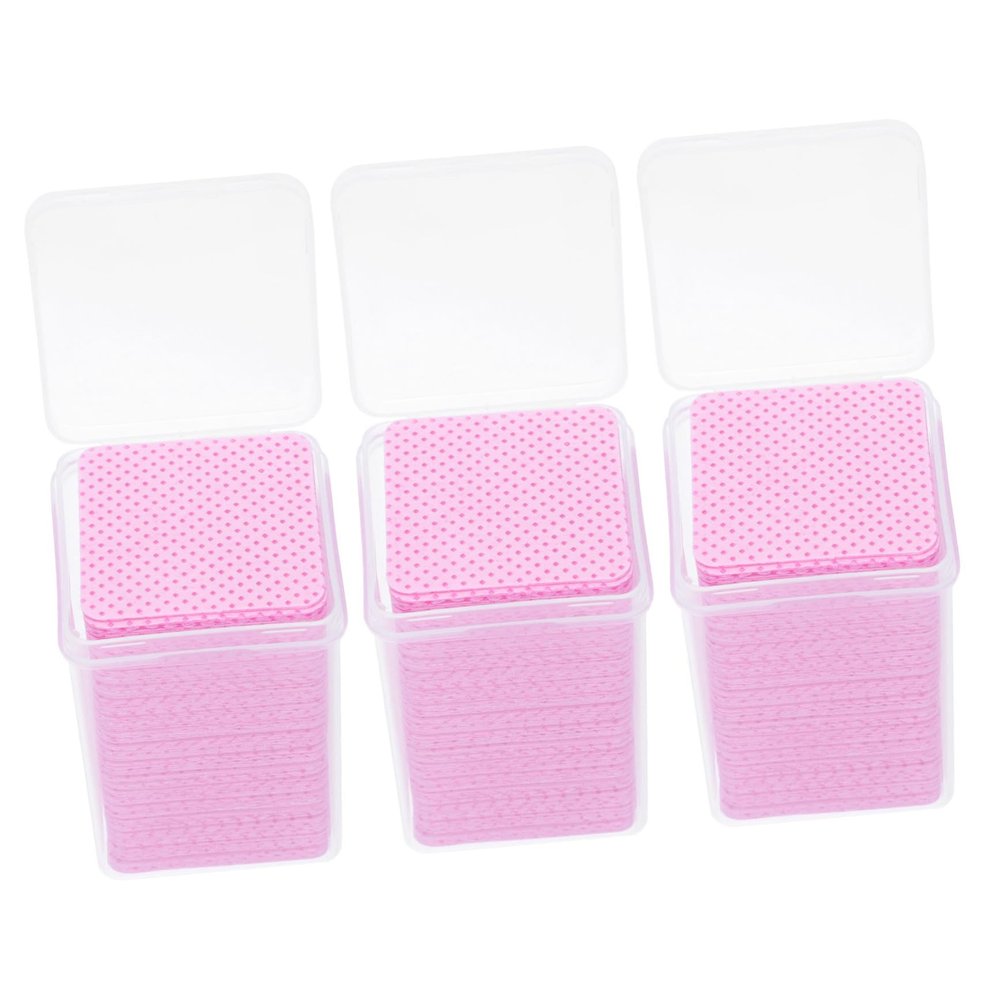LIFKOME 600pcs Eyelash Glue Wiping Cloths Lint Cleaning Pads for Salon Use Prevent Clogging for Professional Application