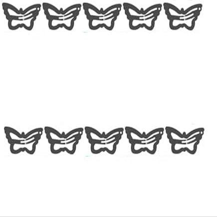 10-Pack Butterfly Hair Clips Non-Slip Snap Barrettes for Girls, Women, Toddlers - 1.2 Inch (gray)