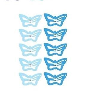 10-Pack Butterfly Hair Clips Non-Slip Snap Barrettes for Girls, Women, Toddlers - 1.2 Inch (blue B)