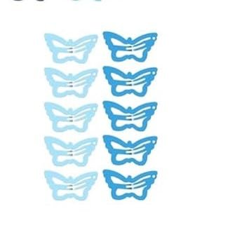10-Pack Butterfly Hair Clips Non-Slip Snap Barrettes for Girls, Women, Toddlers - 1.2 Inch (blue B)