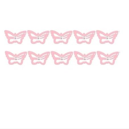 10-Pack Butterfly Hair Clips Non-Slip Snap Barrettes for Girls, Women, Toddlers - 1.2 Inch (pink)