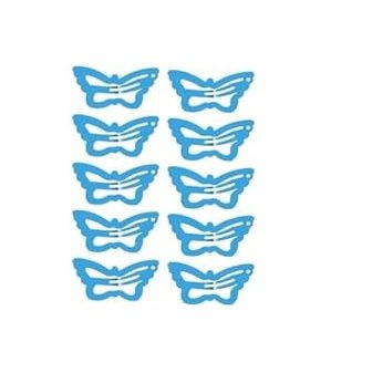 10-Pack Butterfly Hair Clips Non-Slip Snap Barrettes for Girls, Women, Toddlers - 1.2 Inch (blue A)