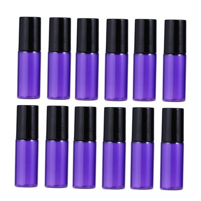LIFKOME 12Pcs Essential Oil Roller Bottles Refillable Glass Containers for Aromatherapy Perfumes and Lip Balms with Smooth Roller Balls Travel