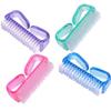 PartyKindom 4pcs Nail Brush Cleaner Set Double-sided Nail Manicure Pedicure Brush Fingernail Cleaning for Hands Toes view 1