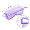 PartyKindom 4pcs Nail Brush Cleaner Set Double-sided Nail Manicure Pedicure Brush Fingernail Cleaning for Hands Toes view 2