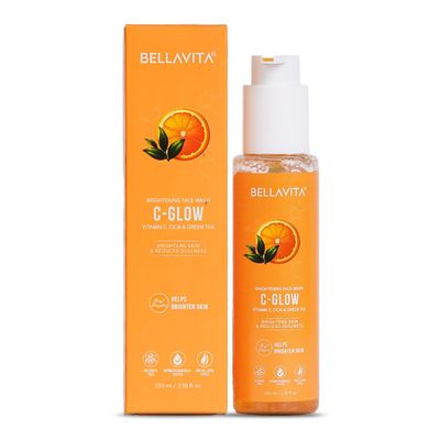 Bulla. weta Organic Vitamin C-Glow Natural Face Wash/for Oil Control, Acne Removal and Glowing Skin for Men and Women. (100 ml/3.38 fl oz)