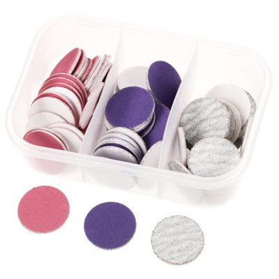FRCOLOR 72pcs Foot File Remover Sandpaper Discs for Electric Pedicure Tool Replaceable Sanding Pads for Dead Skin Exfoliation and Removal Easy Installation for Smooth Feet