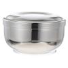 CALLARON 1pc Stainless Steel Shaving Soap Foaming Bowl Lidded Container for Home and Barber Shop Use Durable and Safe Design with Rounded Edges Practical and Reliable Bubble Foaming Bowl view 1