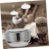 CALLARON 1pc Stainless Steel Shaving Soap Foaming Bowl Lidded Container for Home and Barber Shop Use Durable and Safe Design with Rounded Edges Practical and Reliable Bubble Foaming Bowl view 2