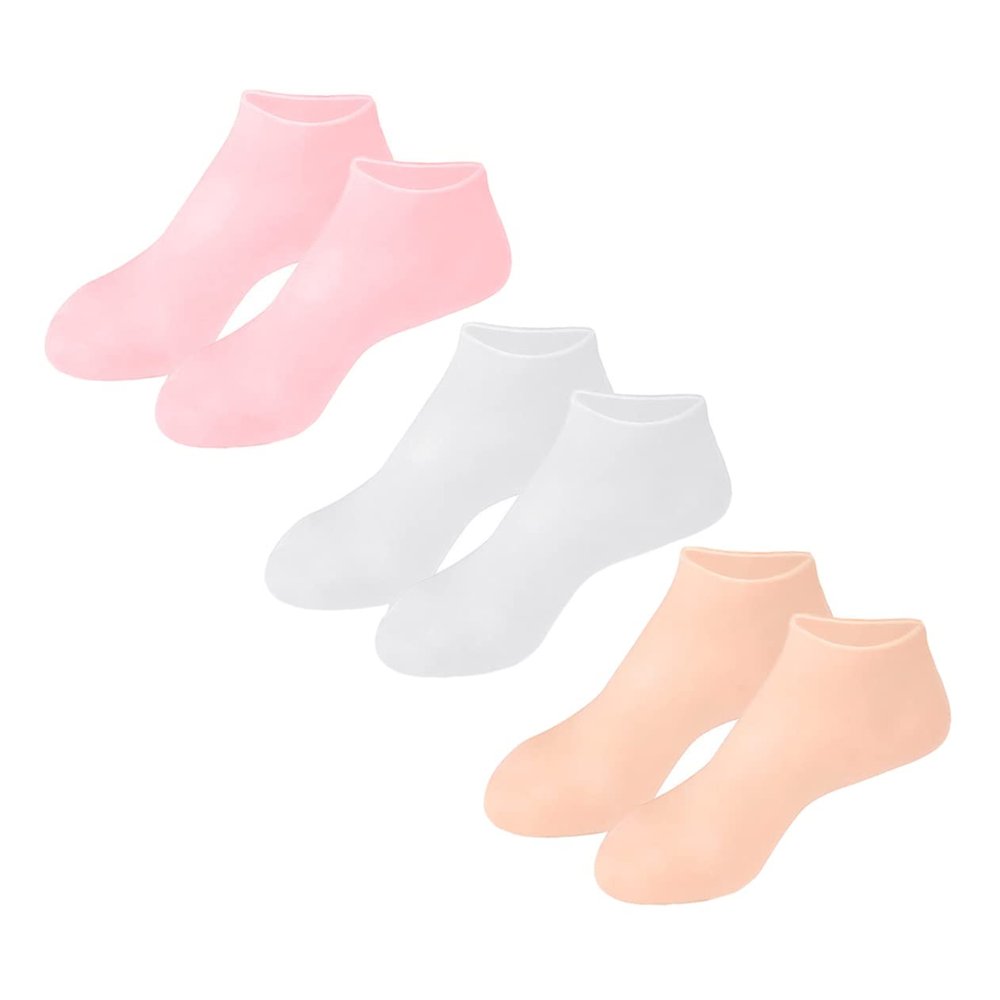 Baluue 3 Pairs Moisturizing Socks for Women Softening and Hydrating Foot Cover for Dry Cracked Skin Exfoliating and Repairing Socks for Personal Foot Care