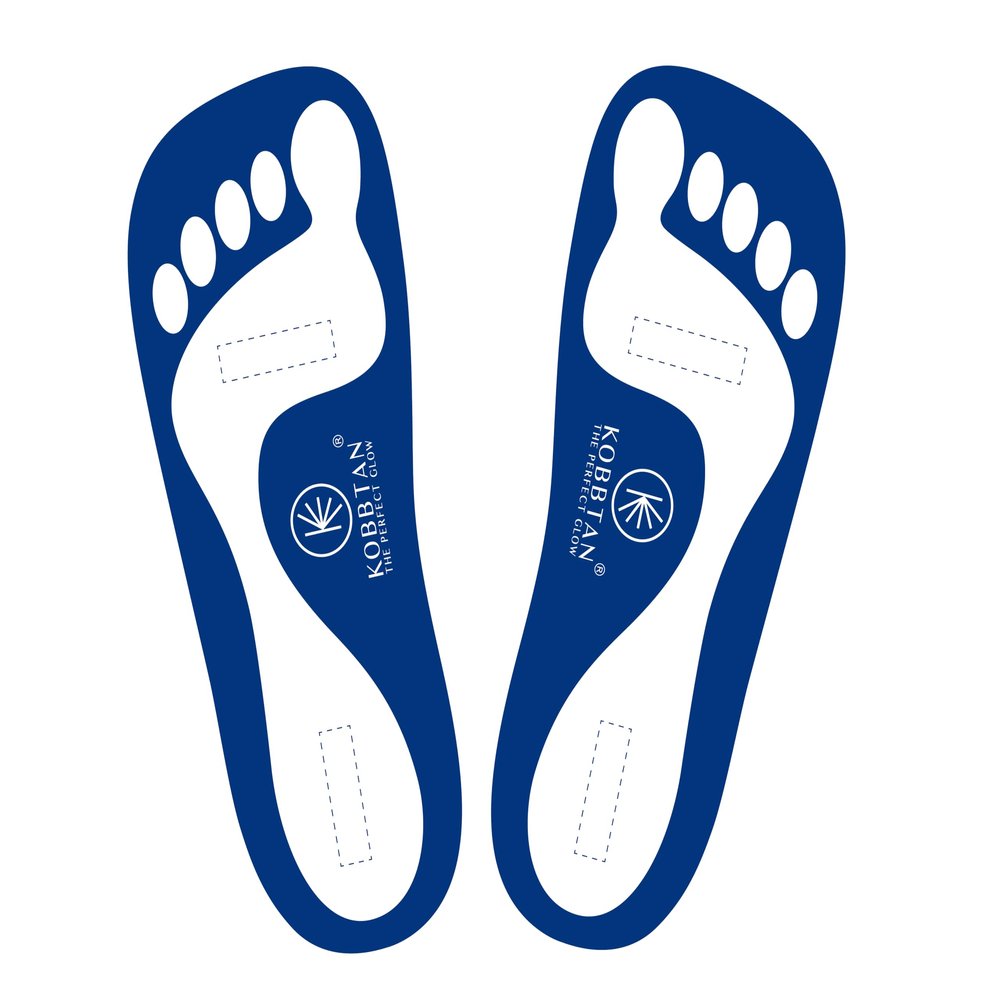 KobbTan Spray Tan Feet Pads 120Pairs Disposable & Economic for Spray tanning,Use in Tanning booth,Sunless Tanning at Home or Beauty Salon-Non Slip-Comfortable-Hygienic-Ultra Bronzing (Blue)