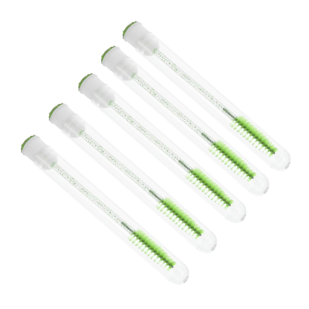 WRITWAA 10pcs Glitter Eyelash Extensions Brush Tube for Makeup Transparent Eyebrow and Eyelash Applicator for Separating and Smoothing Lashes