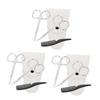 GALPADA 12pcs Beard Trimming Scissors Set Stainless Scissors Nose Hair Trimmer Portable Grooming Kit White Leather Case Small Comb for Barbers and Use view 1