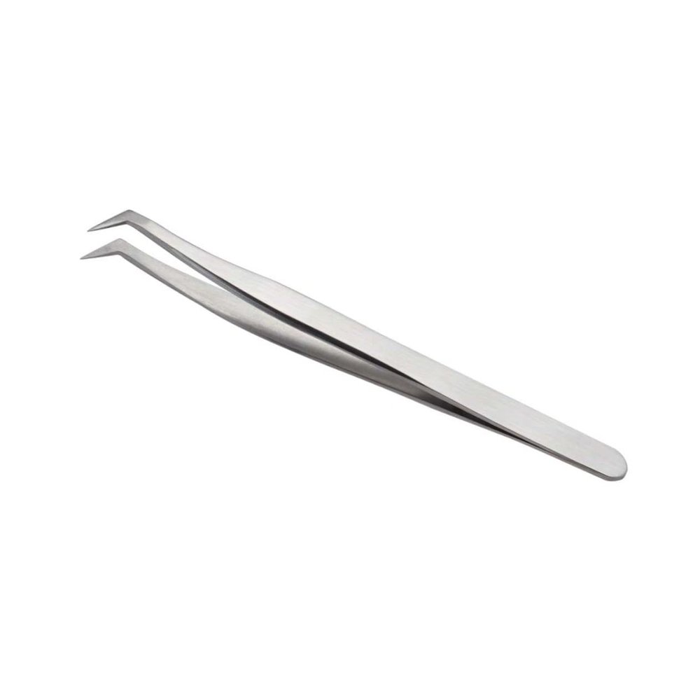 PACKOVE High Precision Lash Tweezers Stainless Steel Eyelash Clip for Makeup for Fake Eyelashes Wedding Events
