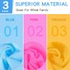 Exfoliating Washcloth Back Scrubber for Shower Japanese Beauty Bath Towel Korean Exfoliating Loofah Towel Sponge Loofah Body Scrubber 3 Pack view 3