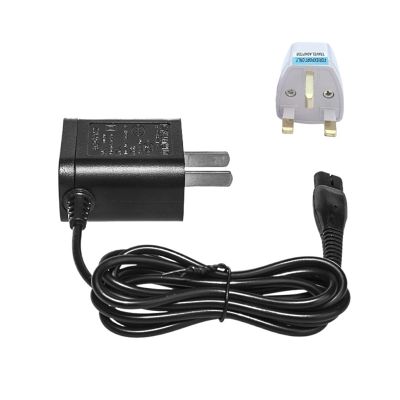 4.3V Wall Plug A00390 Charger AC Power Charging Cord AdapterCompatible For PHILIPS Norelco QP2520 QP2521 QP2523 Shaver Charger(US Charger w UK Plug)