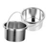 SHERCHPRY 2pcs Aluminum Wax Pot Wax Warmer Replacement Insert for Hair Removal and Candle Making Portable Easy to Clean Aluminum Melting Bowl view 1