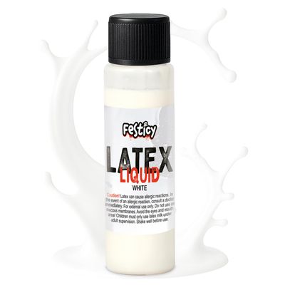 Festicy Liquid Latex 1 oz Bottle for SFX, Cosplay & Special Effects Ideal for Creating Realistic Wounds & Scars, Halloween & Theater Makeup (White)