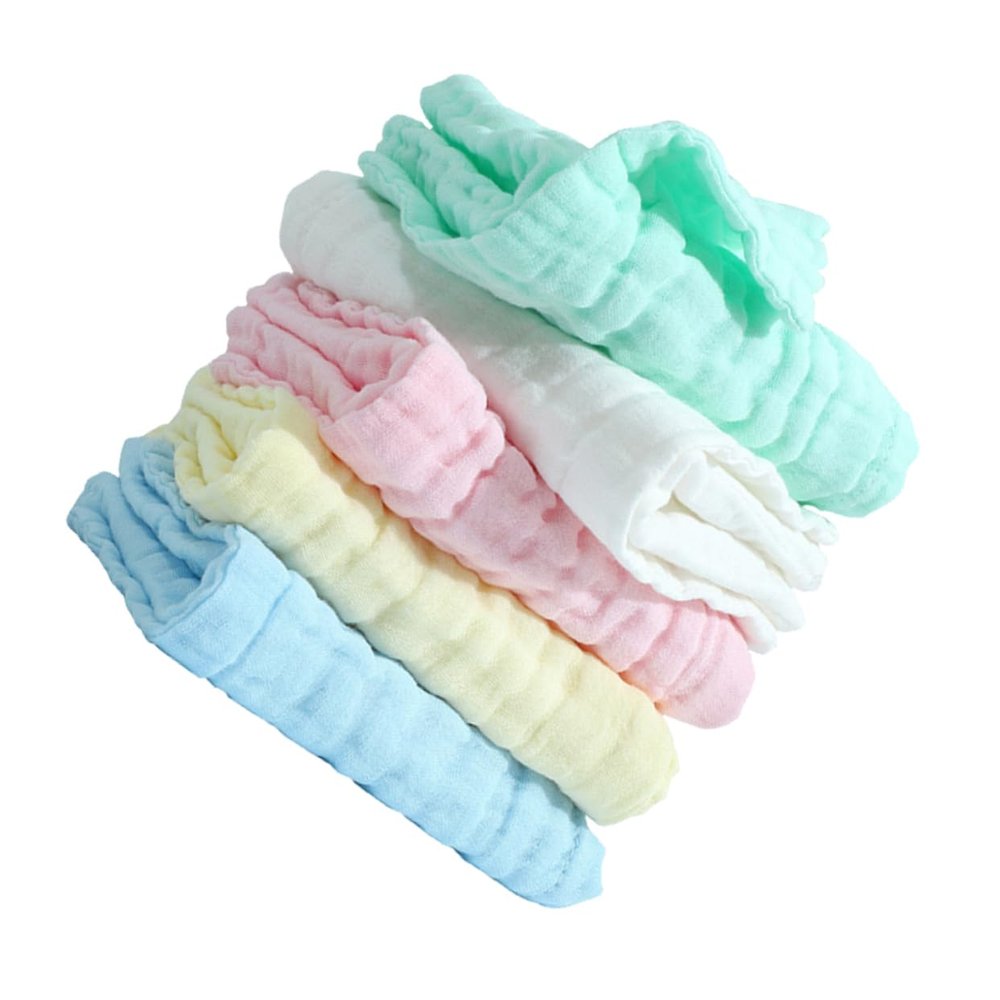 BESPORTBLE 5pcs Soft Cotton Reusable Face Towels for Newborns Ultra-Absorbent Boy Girl Washcloths for Bathing Drool Cleanup Registry
