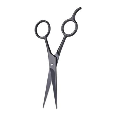 TEHAUX Stainless Steel Beard Eyebrow Scissors Hairdressing Tool for Daily Grooming Black Design for Mens Beard Care and Eyebrow Trimming Easy to Use
