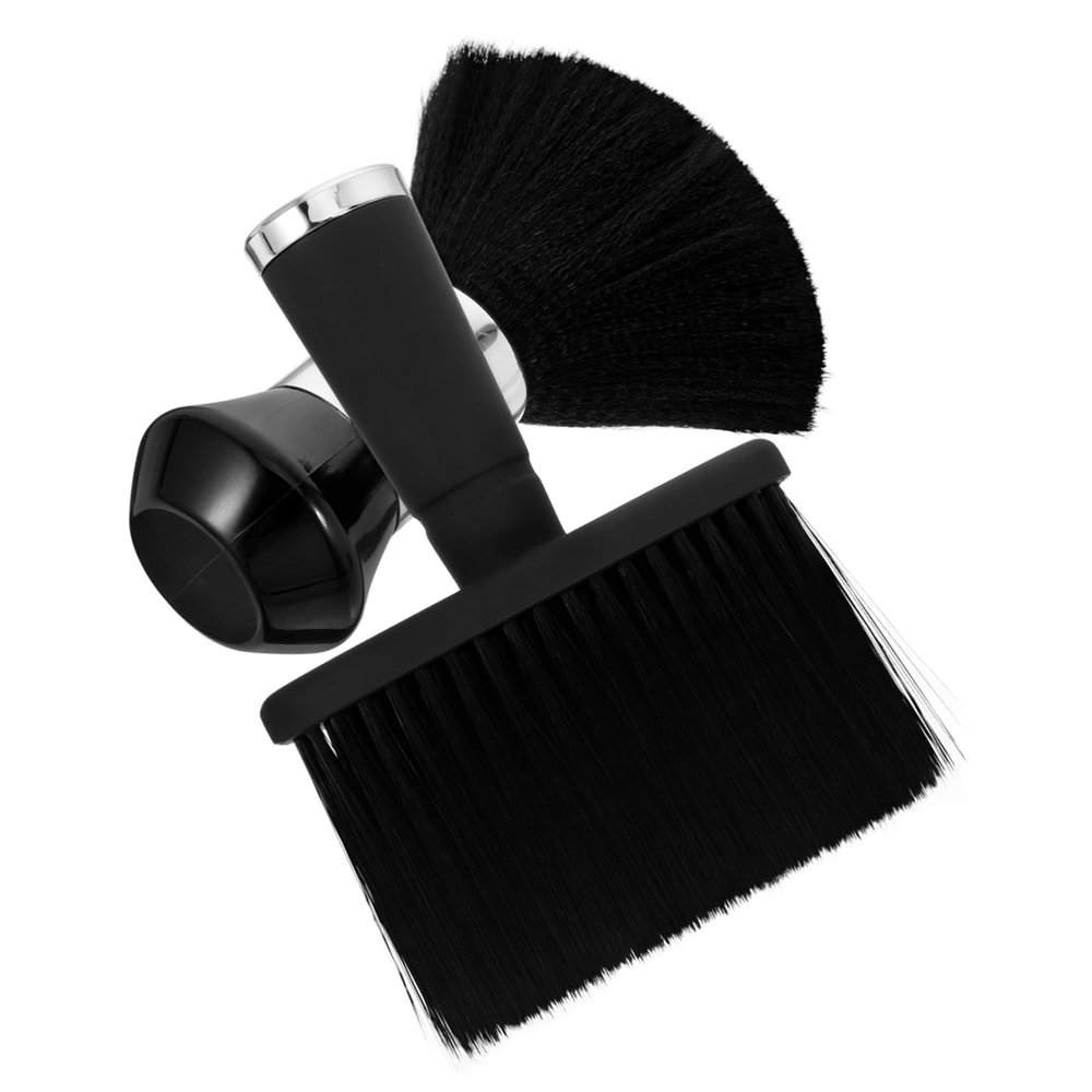 LIFKOME 2pcs Barber Neck Duster Brush Cleaning Tool Hanging Hook for Easy Storage for Salon Use and Personal Grooming Multi-functional Broken Hair Brush