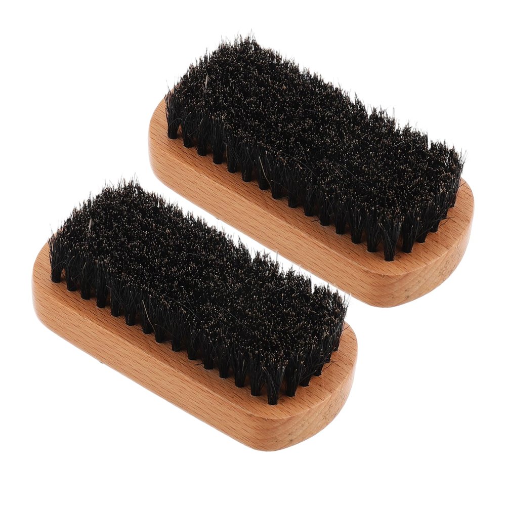 MERRYHAPY 2pcs Elegant Beard Brush Natural Boar Bristles Hairdressing Brush for Mustache Grooming
