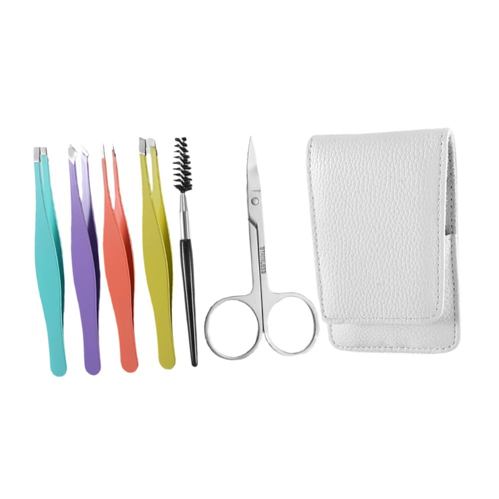 CALLARON Eyebrow Grooming Kit Eyebrow Scissor Clips Brow Shaper Trimmer Tweezers Makeup Tool for Women Men