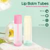 50Pcs Lip Balm Tubes Empty 5.5ml(0.18 oz)- BPA Free Twist-Up Containers with Color Caps, Leak-Proof DIY Lip Balm, for Homemade Lipstick, Mix Color Cap view 2