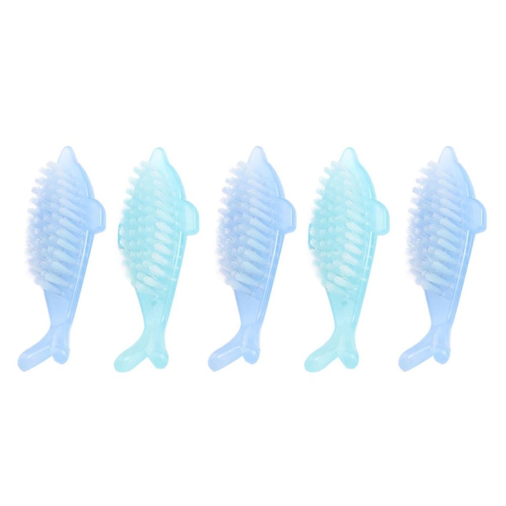 Baluue 5pcs Dolphin Nail Dust Brushes for Easy Nail Cleaning Multi-functional Manicure Tools for Home and Salon Use Soft and Design for Dust Removal