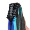 ZHONGCHENGWU Human Hair Ponytail, Synthetic 24 Inch Claw Clip Ponytail Extension for Women High Heat Resistant with Mix Highlights Pony Tails Hair Extensions(Black+Bright red) view 4
