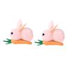 Vaguelly 2pcs Bunny Ear Hair Clips Fun Boys and Girls Hairpin Accessory Rabbit Hairpin for Girls Plush Carrot Clip Decorative Hair Clamp view 1