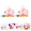 Vaguelly 2pcs Bunny Ear Hair Clips Fun Boys and Girls Hairpin Accessory Rabbit Hairpin for Girls Plush Carrot Clip Decorative Hair Clamp view 2