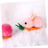 Vaguelly 2pcs Bunny Ear Hair Clips Fun Boys and Girls Hairpin Accessory Rabbit Hairpin for Girls Plush Carrot Clip Decorative Hair Clamp view 3