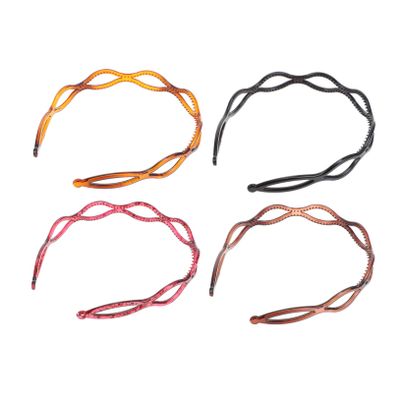 OUNONA 4pcs Mesh Hollow Headband Comb Headband Women Hair Accessory Face Wash Decor