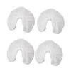 Cabilock 50pcs Disposable U Shaped Pillow Covers Non Woven Fabrics Soft Comfortable for Massage Therapists Salons and Travel White Pillowcase for Face Rest Cradle view 1