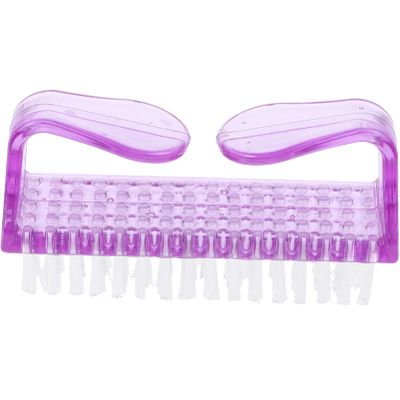 FOMIYES 1pc Nail Brush Nail Cleaning Brush Plastic Material Comfortable Grip Easy to Use