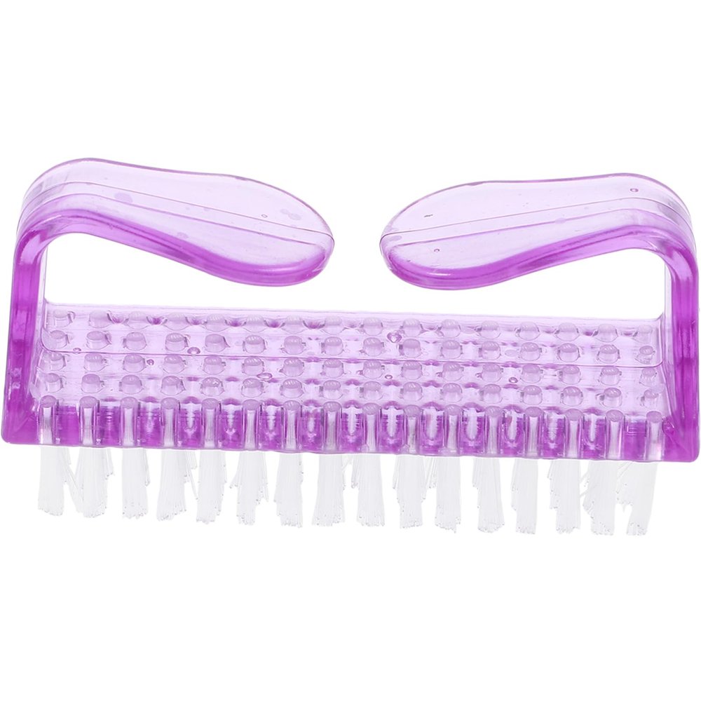 FOMIYES 1pc Nail Brush Nail Cleaning Brush Plastic Material Comfortable Grip Easy to Use