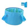 BESPORTBLE Portable Foldable Bucket for Camping Hiking Outdoor Use Soak Washbasin for Face Feet and Clothes Cleaning Blue view 2