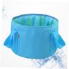 BESPORTBLE Portable Foldable Bucket for Camping Hiking Outdoor Use Soak Washbasin for Face Feet and Clothes Cleaning Blue view 3