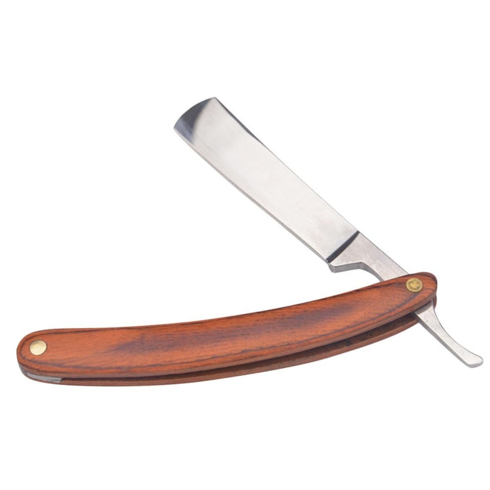 SHERCHPRY Old-fashioned Handle Razor Stainless Steel Safety Shaver for Men Manual Hair Razor