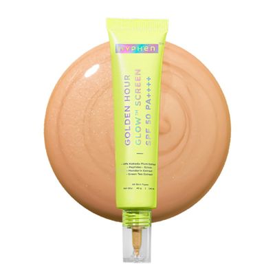 Golden Hour Glow Sunscreen Spf 50 Pa++++ Dewy Glow & Bright Skin| Vitamin C Rich-10% Kakadu Plum & Peptides| Women Men|Lightweight & Non Greasy, Uv & Blue Light Protection|All Skin Types - 40G