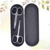 VALICLUD 2pcs Stainless Steel Eyebrow Trimming Kit Male Grooming Scissors Razor for Safe Hair Removal view 2