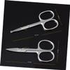 VALICLUD 2pcs Stainless Steel Eyebrow Trimming Kit Male Grooming Scissors Razor for Safe Hair Removal view 3