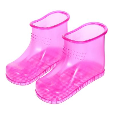 Baluue 1 Pair Portable Foot Massage Shoes for Non Slip Foot Bath Bucket Boots Comfortable and Durable Design for Relaxation
