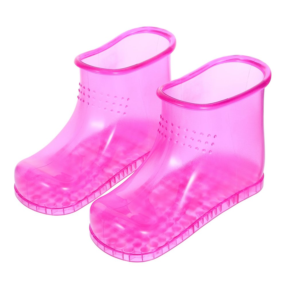 Baluue 1 Pair Portable Foot Massage Shoes for Non Slip Foot Bath Bucket Boots Comfortable and Durable Design for Relaxation