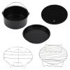 AIR FRYER ACCESSORIES KIT 5PCS SET UNIVERSAL METAL HOLDER COOKING TOOLS FOR FRENCH FRIES PIZZA PANCAKES view 1