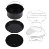 AIR FRYER ACCESSORIES KIT 5PCS SET UNIVERSAL METAL HOLDER COOKING TOOLS FOR FRENCH FRIES PIZZA PANCAKES view 4