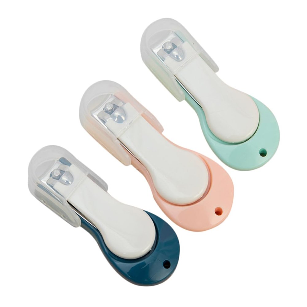 Abaodam 3pcs Nail Care Kit for Newborns Nail Clippers Fingernail Trimmer Boy Girl Comfort Grip